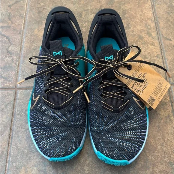 NWT Nike Metcon 9 AMP Shoes in Black Dusty Cactus Psychic Blue 7.5 - Picture 2 of 10